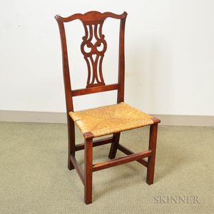 Chippendale Stained Maple Side Chair