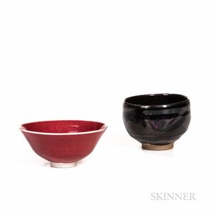 Two Makoto Yabe (Japanese/American, 1947-2005) Tea Bowls