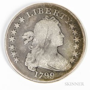 1799 Irregular Date/15 Star Reverse Flowing Hair Dollar, B-4 BB-153