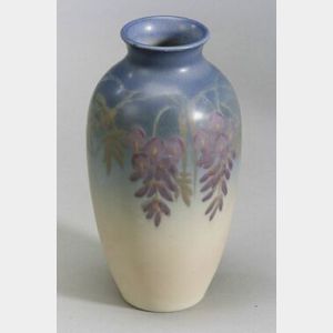 Rookwood Pottery Wisteria Decorated Vellum Vase
