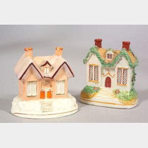 Two Staffordshire Pottery Cottages