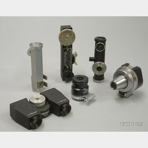 Five Optical Finders, including Leitz VIOOH; and a Nikon magnifier. Please note: Additional lot.
