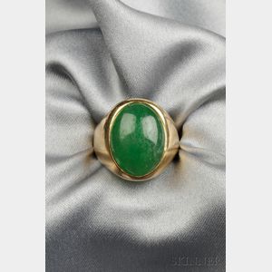 14kt Gold and Jadeite Ring, Larter & Sons