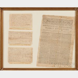 Three Hampshire County, Massachusetts, Revolutionary War Documents