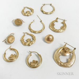 Group of Gold Earrings