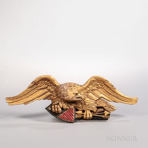 Carved and Gilt Eagle Wall Plaque