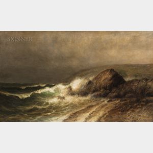 Wesley Elbridge Webber (American, 1841-1914) Crashing Surf