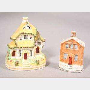 Two Staffordshire Pottery Cottages