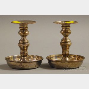 Pair of Mexican Sterling Silver Candlesticks