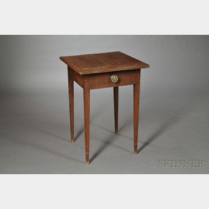 Federal String-inlaid Cherry One-drawer Stand