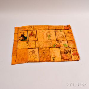 Hand-colored Leather Postcard Mat