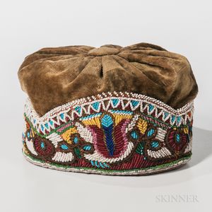 Iroquois Beaded Cloth Hat