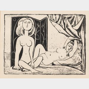 Pablo Picasso (Spanish, 1881-1973) Les deux femmes nues