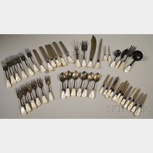 Partial Mother-of-pearl-handled Flatware Service
