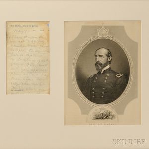 Framed, Signed Letter from General George Gordon Meade