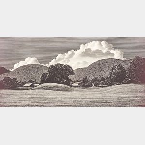 Lot of Four Prints: Asa Cheffetz (American, 1896-1965),Rolling Hills of the Valley