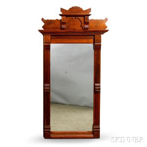 Renaissance Revival Carved Walnut Mirror