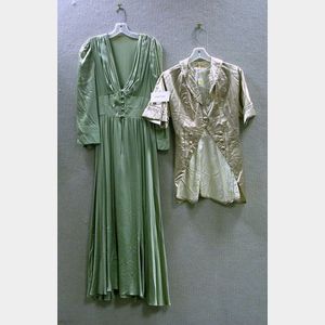 Group of Silk Satin Lady's Vintage Clothing