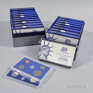 Nineteen U.S. Mint Proof Sets