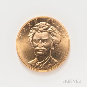 1981 Mark Twain American Arts Commemorative Series One Ounce Gold Coin. 