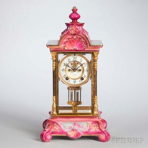 Royal Bonn Porcelain Ansonia Mantel Clock