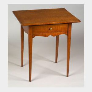 Federal Tiger Maple One-Drawer Stand