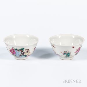 Pair of Famille Rose Cups