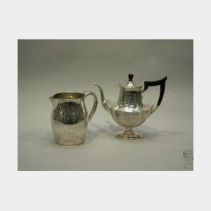 Revere-style Sterling Silver Water Pitcher and a Gorham Coffeepot.