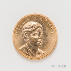 1981 Willa Cather American Arts Commemorative Series Half Ounce Gold Coin. 