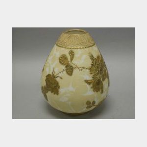 Mount Washington Crown Milano Glass Vase.