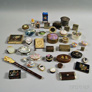 Large Group of Mostly Metal and Porcelain Boxes