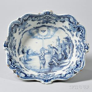 Blue and White-decorated Delft Bowl