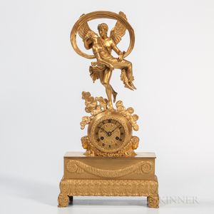 Gilt-bronze Mantel Clock