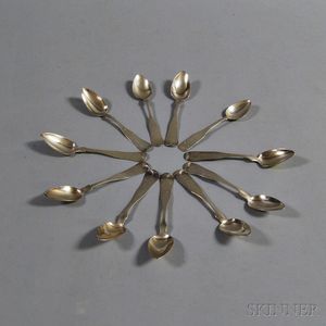 Eleven Coin Silver Teaspoons