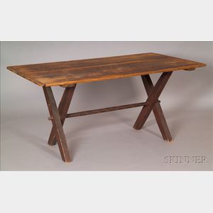 Pine Painted Sawbuck Table