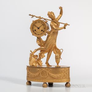 Gilt-bronze Mantel Clock