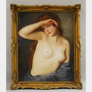 Maria Szantho (Hungarian, 1897-1998) Portrait of a Female Nude.