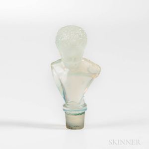 Austrian Molded Glass Opalescent Satyr Stopper
