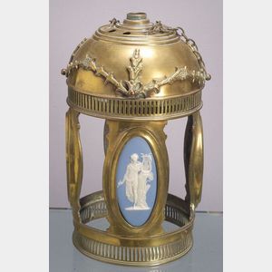 Wedgwood Brass Mounted Light Blue Jasper Lantern