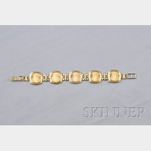 Saint-Gaudens $5-Dollar Gold Coin-mounted Bracelet