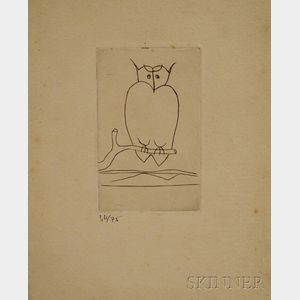 Attributed to André Derain (French, 1880-1954) Owl