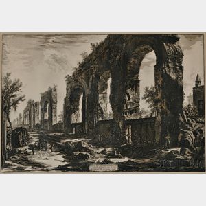 Giovanni Battista Piranesi (Italian, 1720-1778) The Aqueduct of Nero Leading to the Palatine