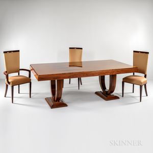 Rosewood Dining Table and Ten Chairs