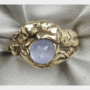 14kt Gold and Star Sapphire Ring