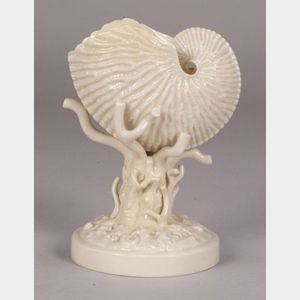 Belleek Porcelain Nautilus Shell Vase