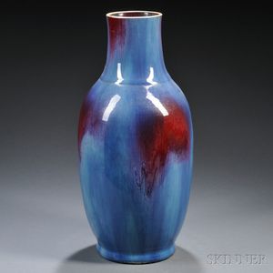 Contemporary Flambe Vase