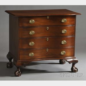 Chippendale Carved Mahogany Reverse-serpentine Chest of Drawers