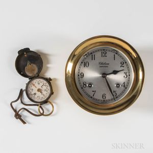 Chelsea Shipstrike Clock and "US Engineer Corps" Pocket Compass