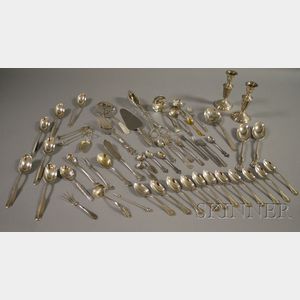 Group of Assorted Silver and Silver Plated Flatware