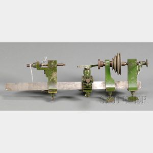 Green-painted Steel Screw-cutting Lathe